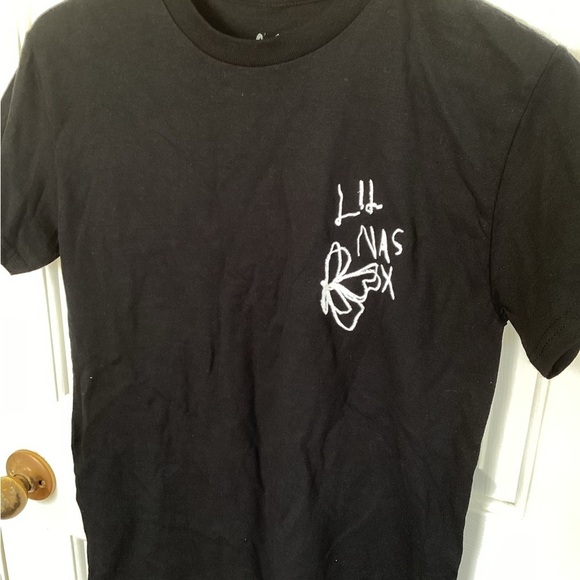 Lil Nas X Hip Hop Wings Official Merch Black T-Shirt Band tshirt - Picture 2 of 4